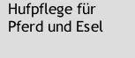 Hufpflege für Pferd und Esel